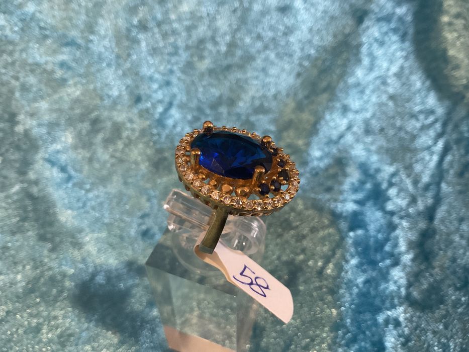 Anel prata com banho ouro t.18 m