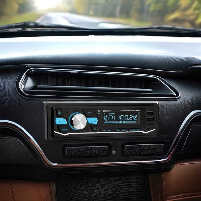Radio samochodowe bluetooth 5.0 usb sd aux mp3 mikrofon pilot kolory