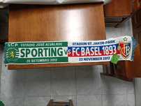 Cachecol do Sporting clube de Portugal vs FC  Basel  1893 (original)