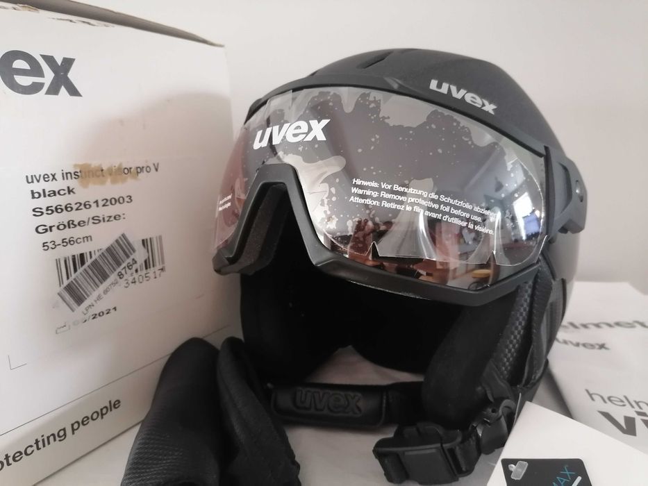 Kask narciarski Uvex Instinct Visor Pro V Vario Black S 53-56cm