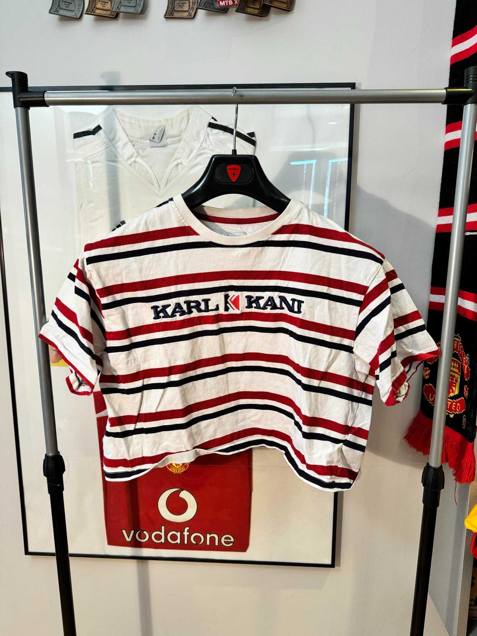koszulka Karl Kani Spellout Logo paski Crop Top S