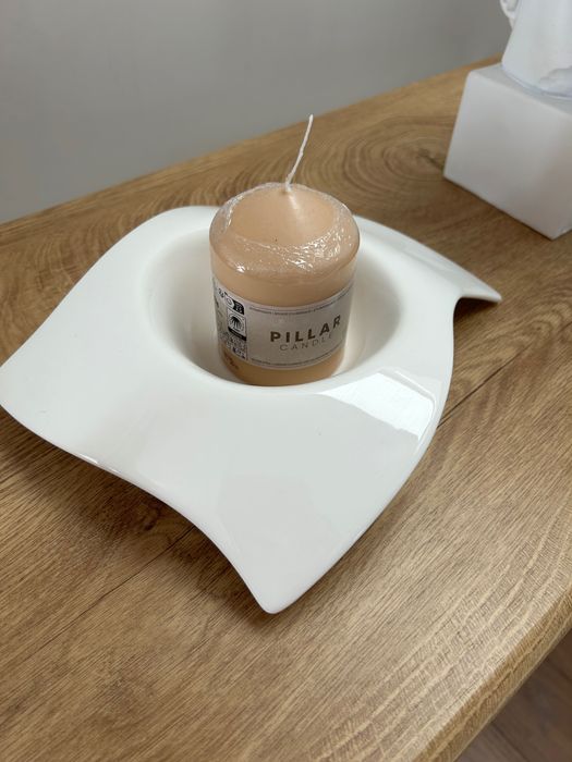 Biała miseczka ceramiczna / świecznik home&you