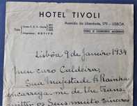 RAINHA D. AUGUSTA VICTORIA VIÚVA D MANUEL II 1934 SECRETÁRIO