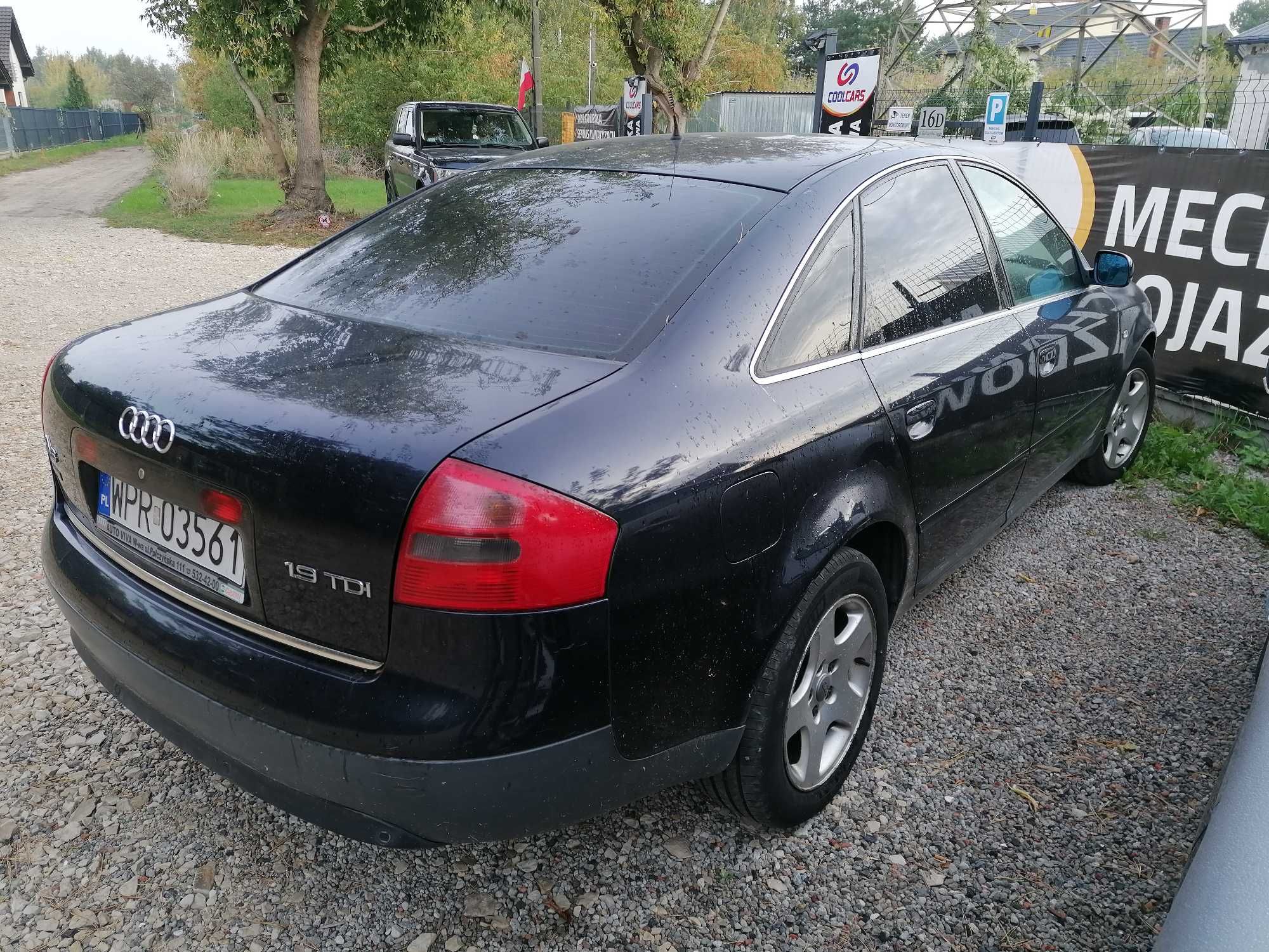 Audi A6C5 1,9 TDi jeden właściciel 14 lat jasn skóry uszkodzony silnik