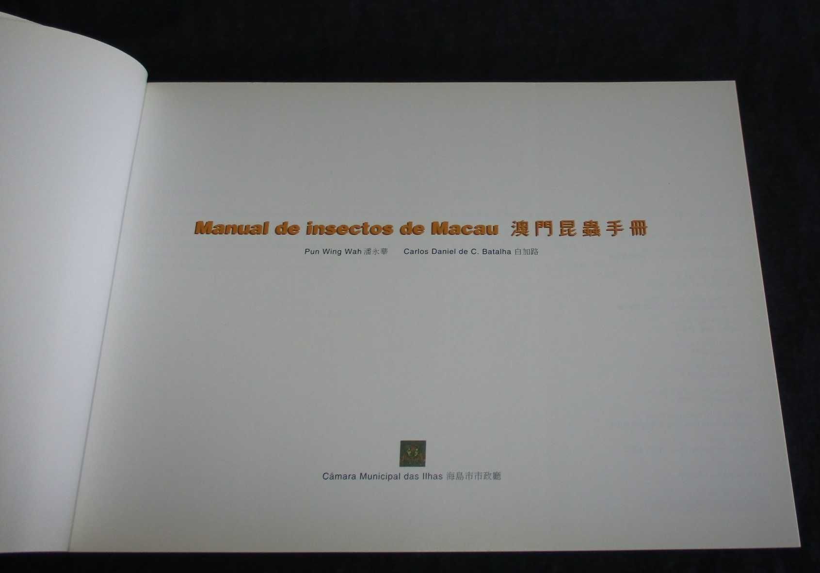 Livro Manual de Insectos de Macau