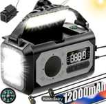 Radio awaryjne, kempingowe, solarne + dynamo + POWERBANK 12000 mAh