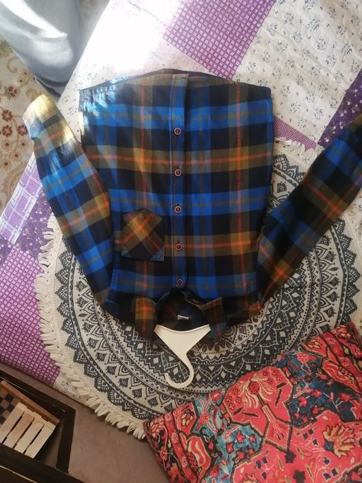 Рубашка на баечке на мальчика 5 лет, р.  110 см.