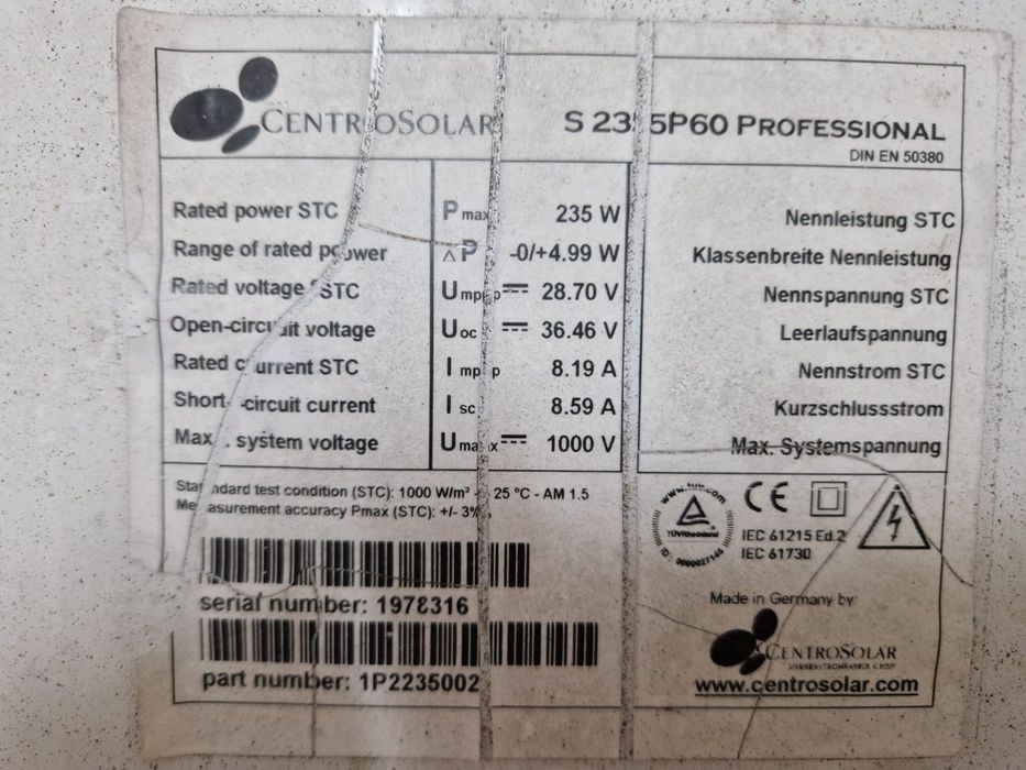 Panele fotowoltaiczne panele fotowoltaiczne 235 W