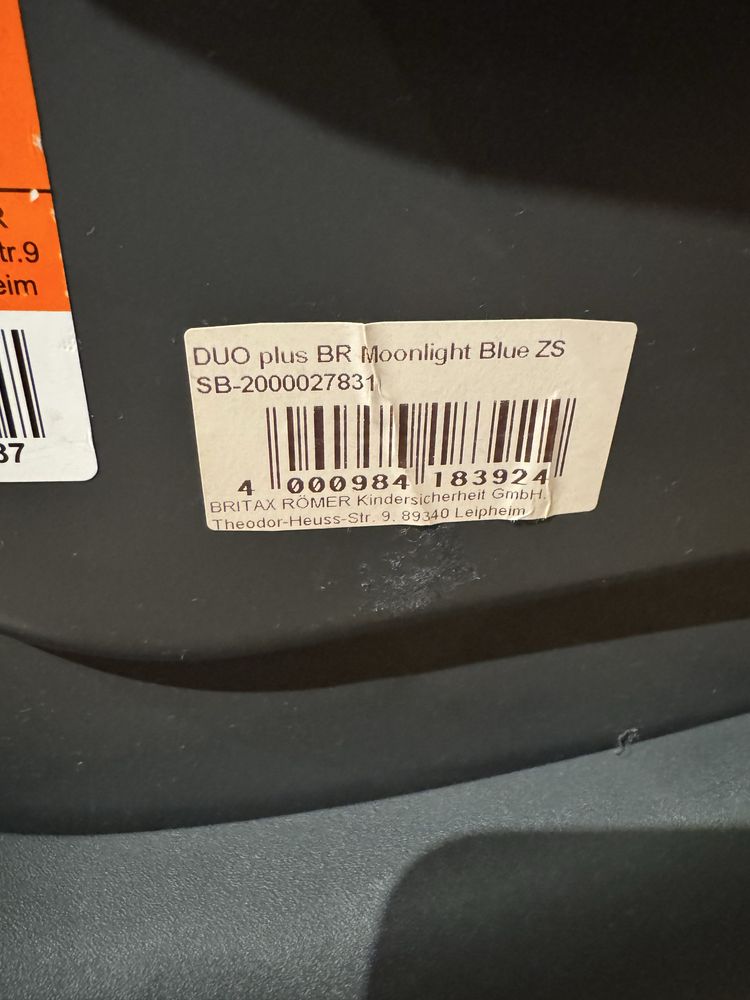 Fotelik samochodowy 9 - 18 kg britax romer duo plus