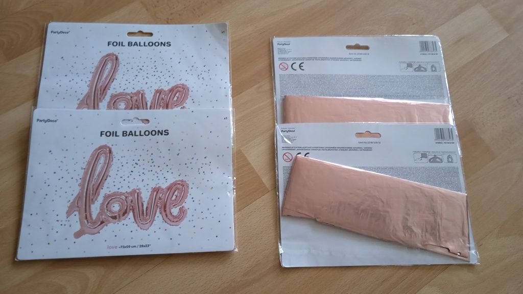 4 nowe balony love na wesele, wieczór panieński