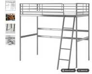 Łóżko antresola Ikea SVÄRTA + materac 90×200 cm – nowe! – 1300 zł