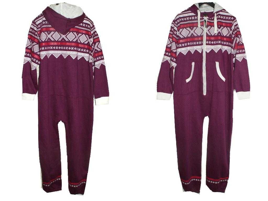 Malaika fiolet ONESIE kombinezon męski piżama norweski unisex alt XL