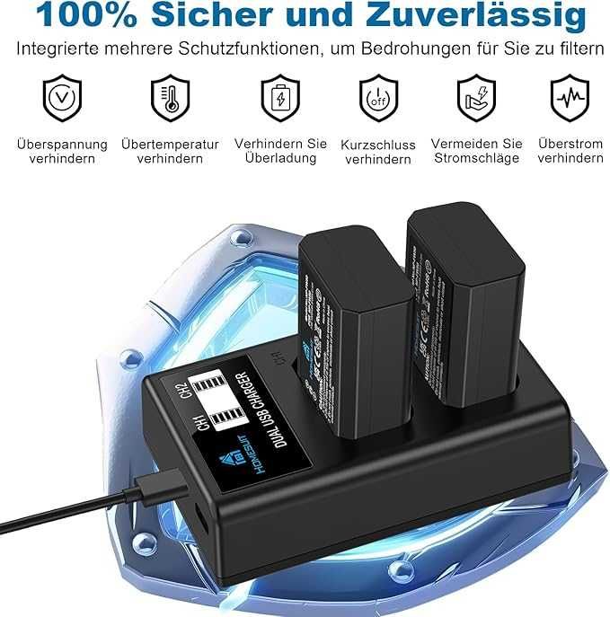 HOMESUIT zestaw ładowarka + 2 baterie akumutorki NP-FW50