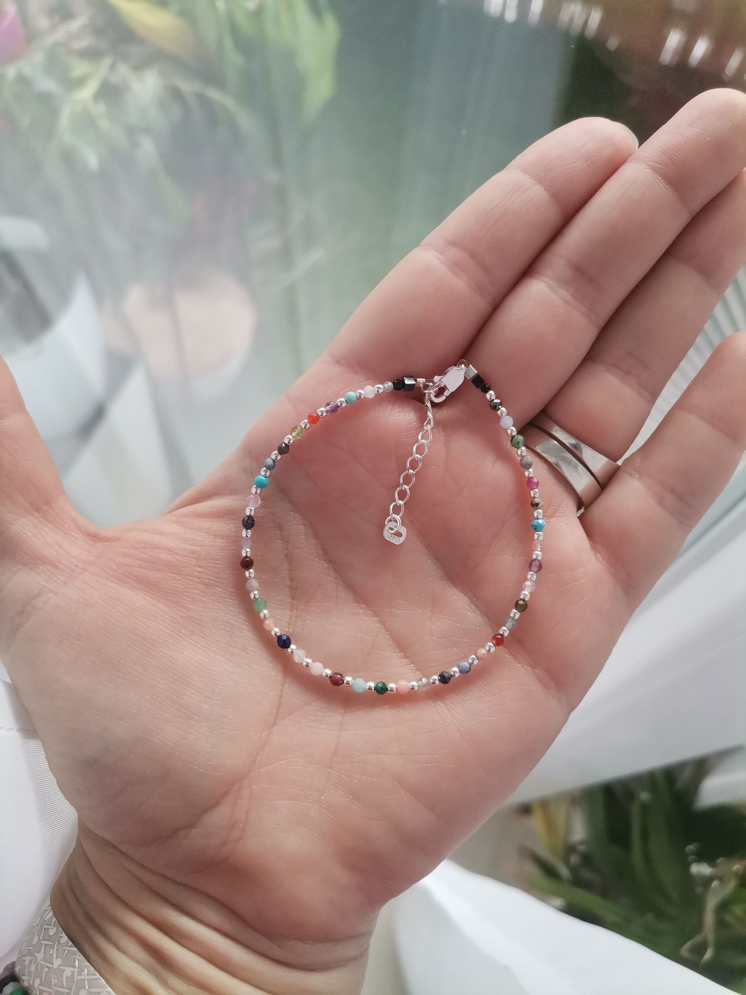 Bransoletka amulet talizman czaroit Sugilit srebro regulacja kunzyt