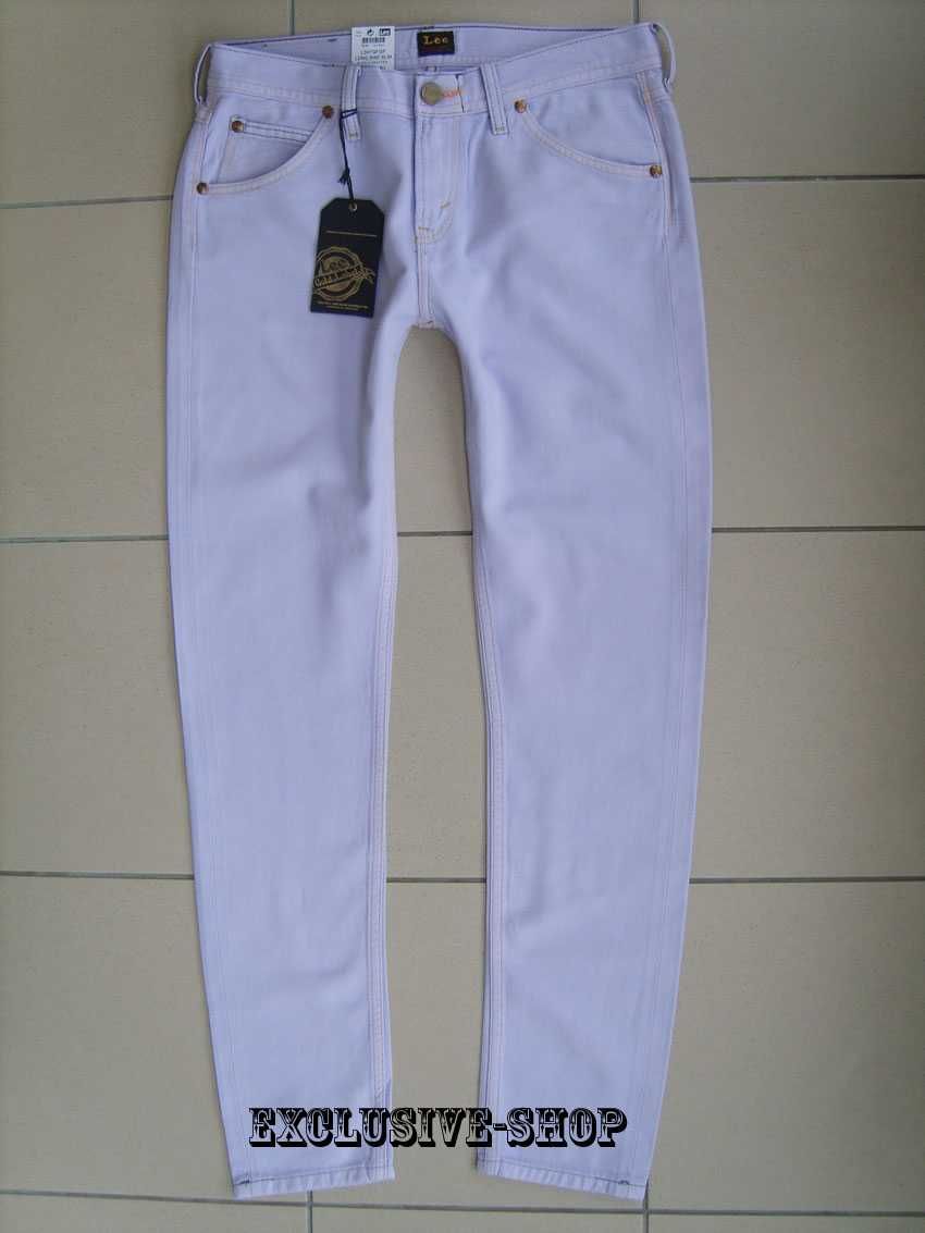 Jeansy Lee Long Purple spodnie damskie rurki W28 L33 pas 82 cm