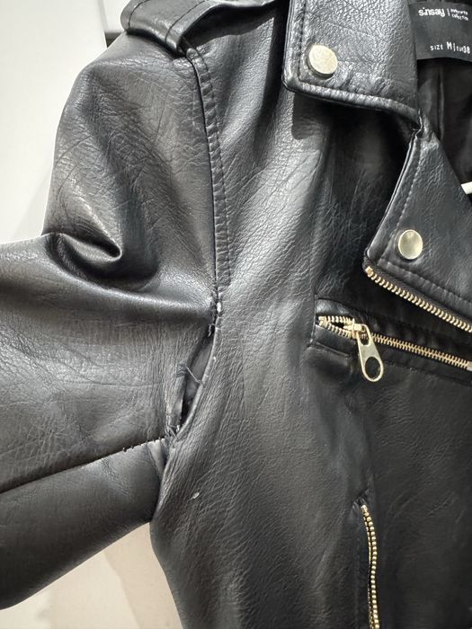 Kurtka czarna ramoneska Sinsay M