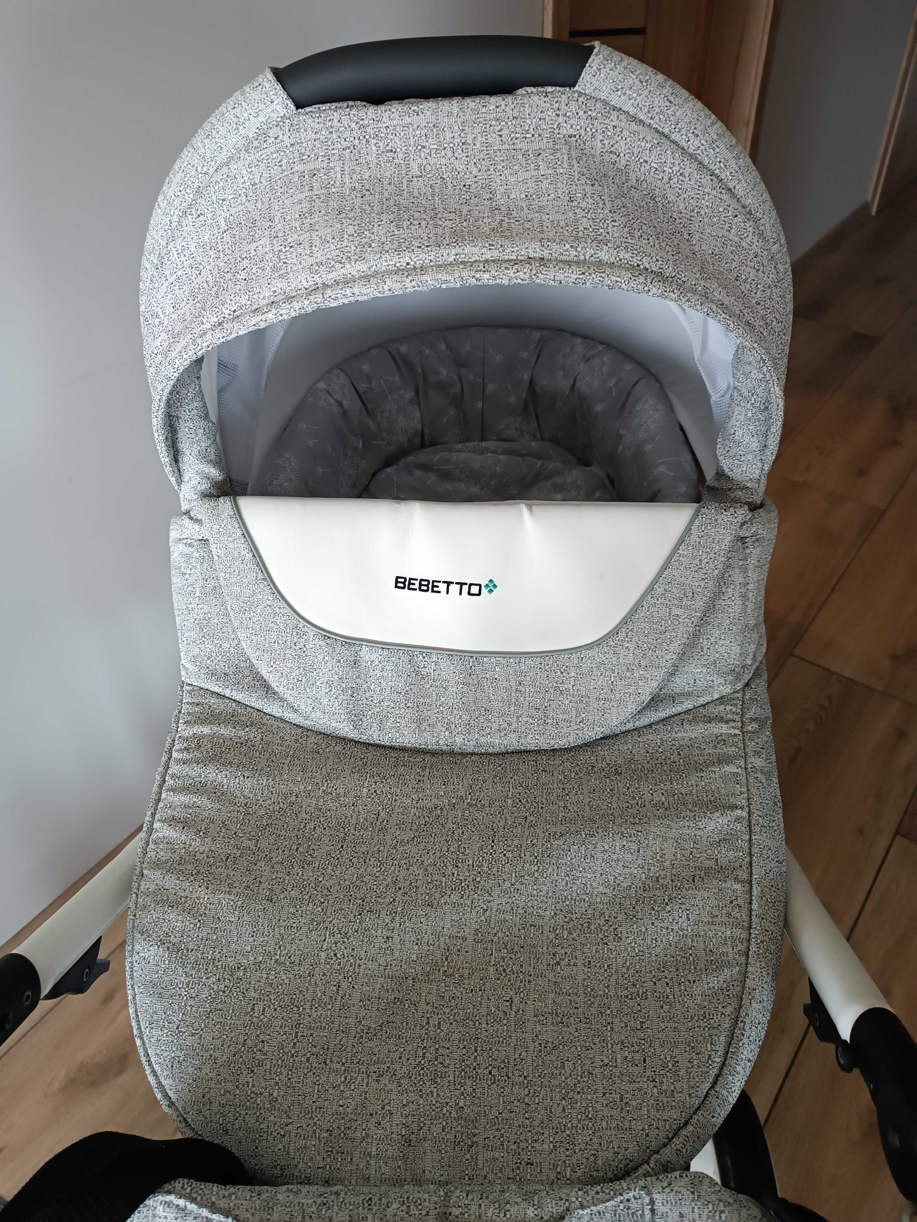 Wózek Bebetto murano 2w1, plus maxi Cosi z adapterami do wózka