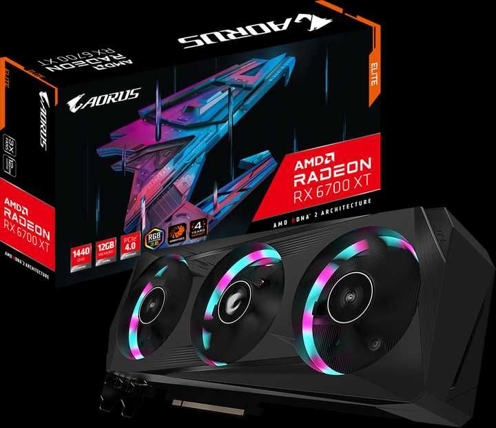 Гарантія! RX 6700XT 12gb Gigabyte Aorus Elite ігрова відеокарта пк.
