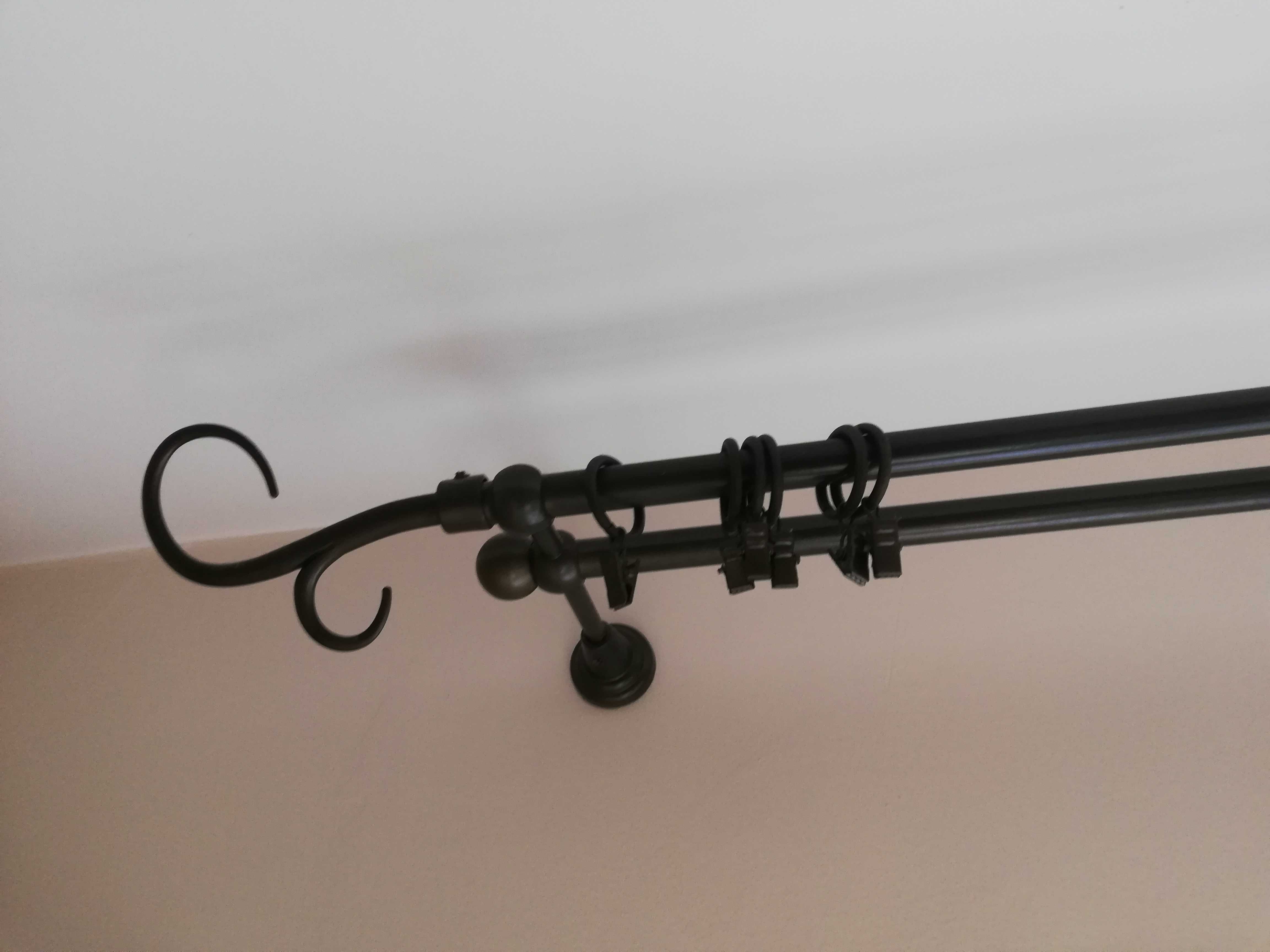 Karnisz podwójny 150 cm ciemny złoty