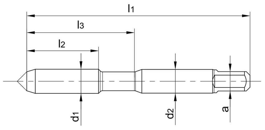 Gwintownik ręczny 6H HSS DIN352 M3 / 3szt kpl Fanar