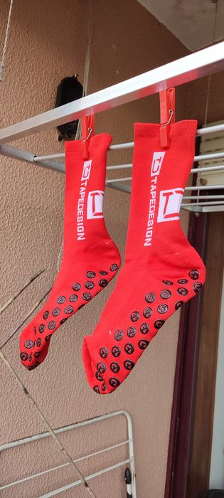 Meias de futebol Tapedesign Vermelhas