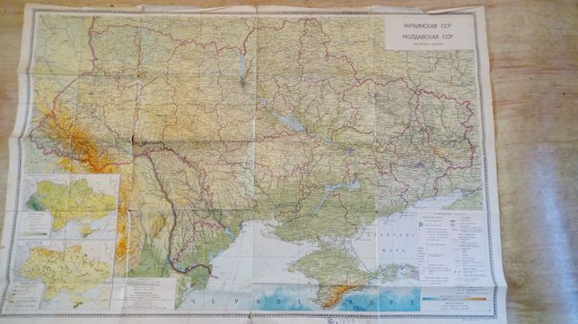 Географическая карта Украины