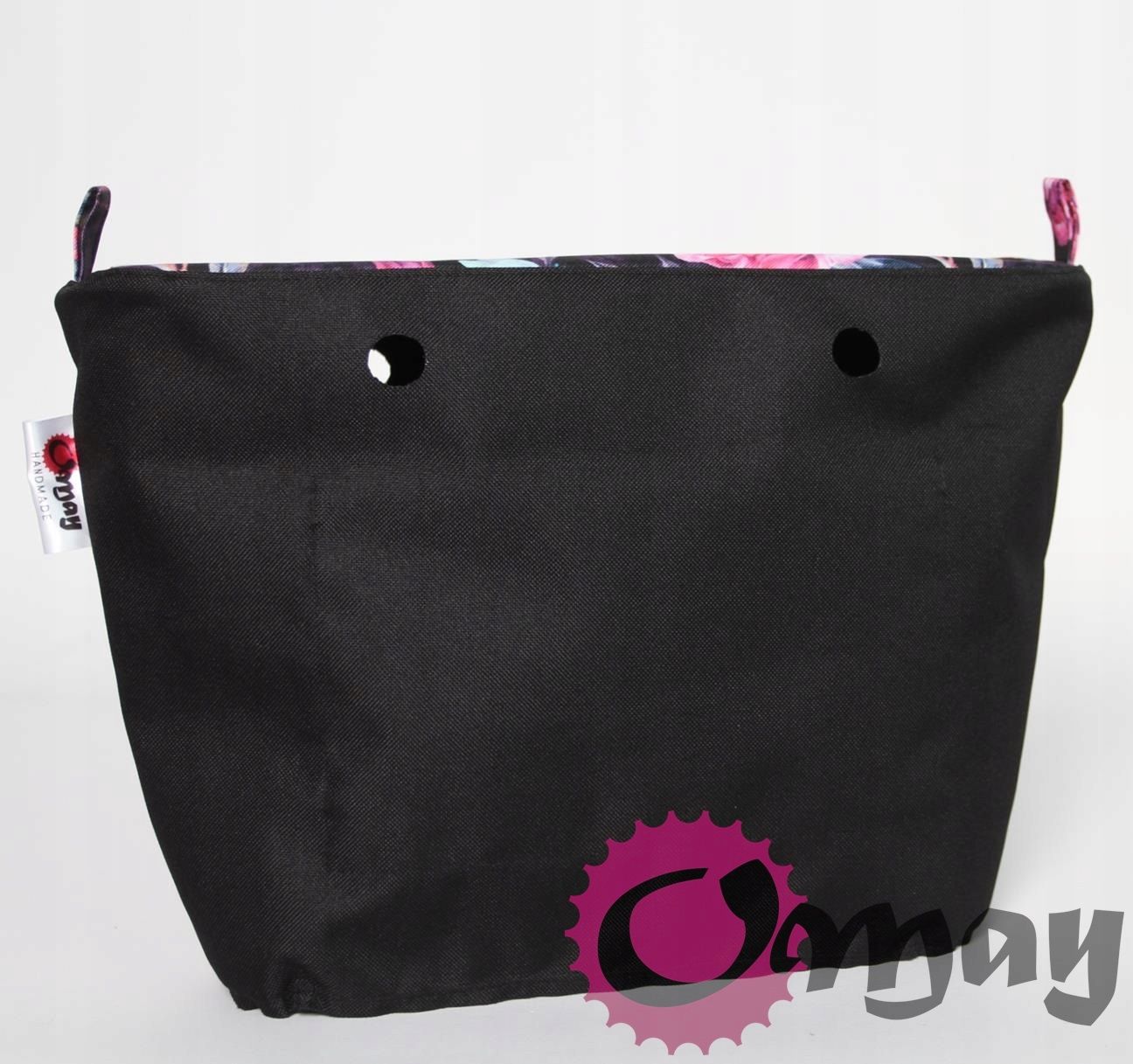organizer OBAG MINI piwonie cudne czarny wkład OMAY