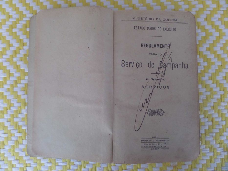 Regulamento para o Serviço de Campanha -Ano 1935?
Min. da Guerra