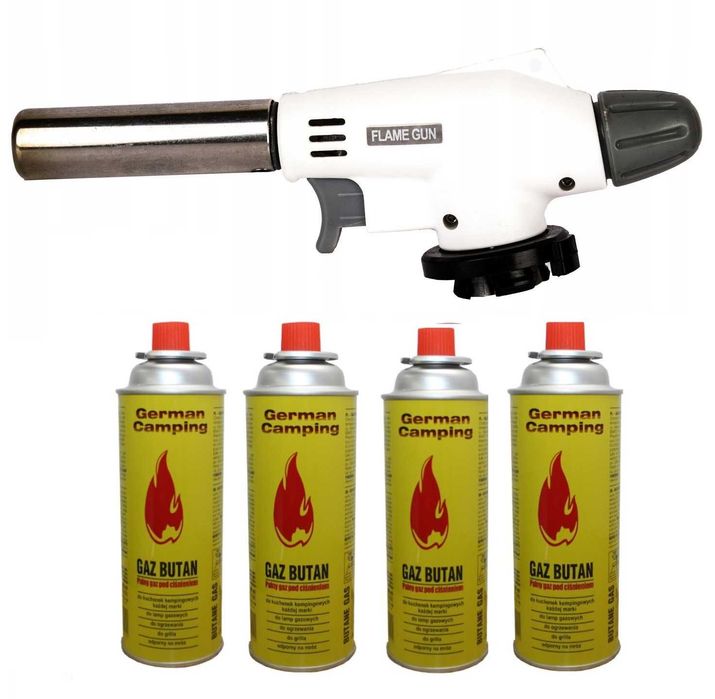 PALNIK GAZOWY ceramiczny + 4 gaz kartusz OPALARKA lutlampa german zes