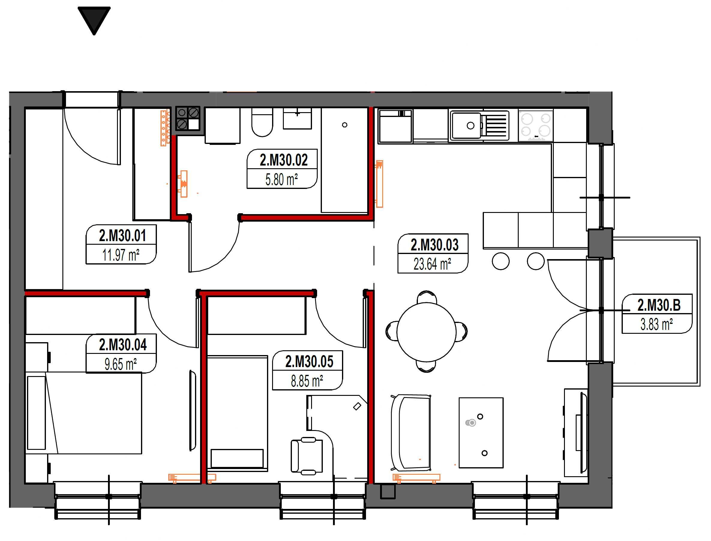 Nowe mieszkanie - stan deweloperski - Nakło Gold Light - 60 m2