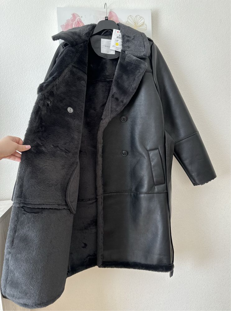 Дублянка Нова тедді, чорна базова дубльонка пальто 36 S