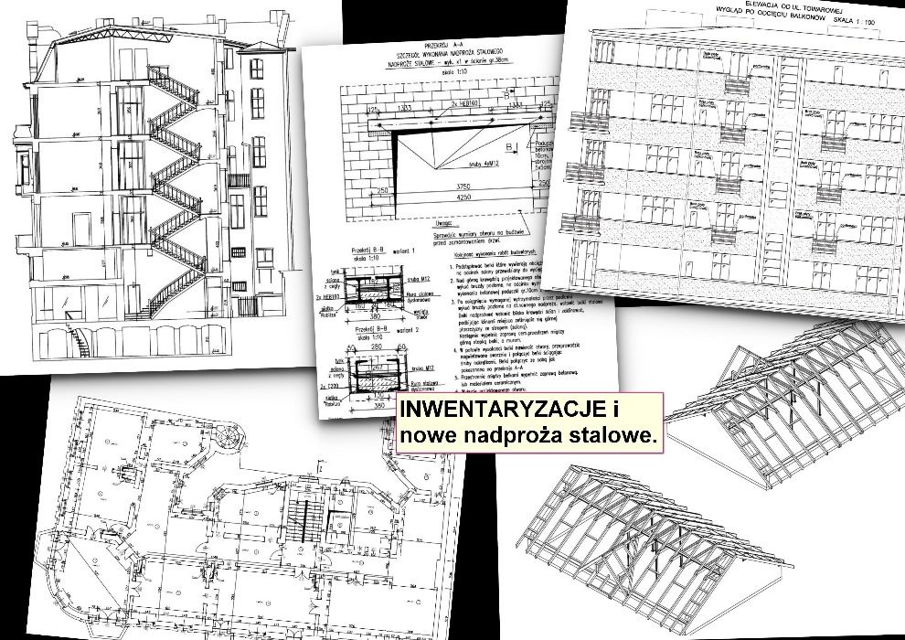 Projekty budowlane,opinie i ekspertyzy,inwentaryzacje,przeglądy