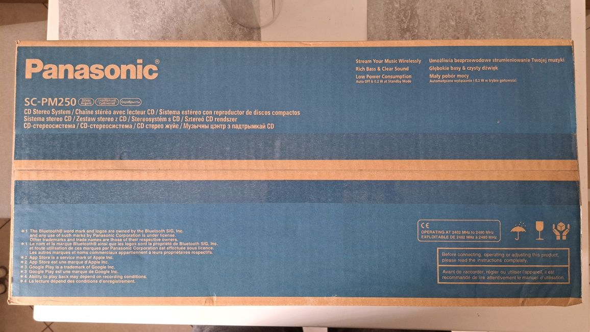 Wieża Panasonic SC-PM250 Srebrna