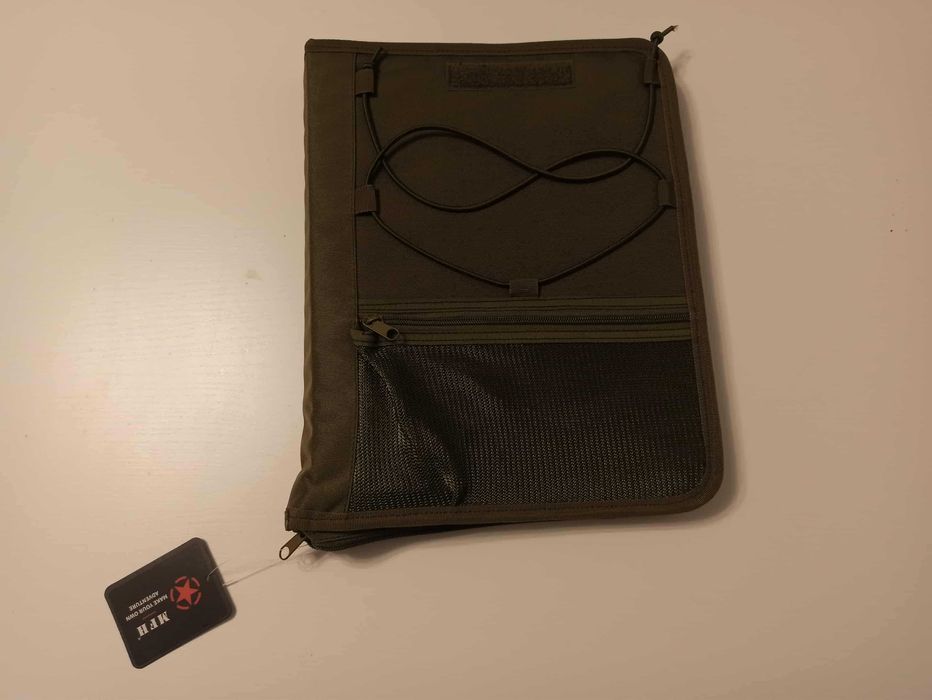 Etui notes organizer na dokumenty pokrowiec wojskowy zielony olive MF