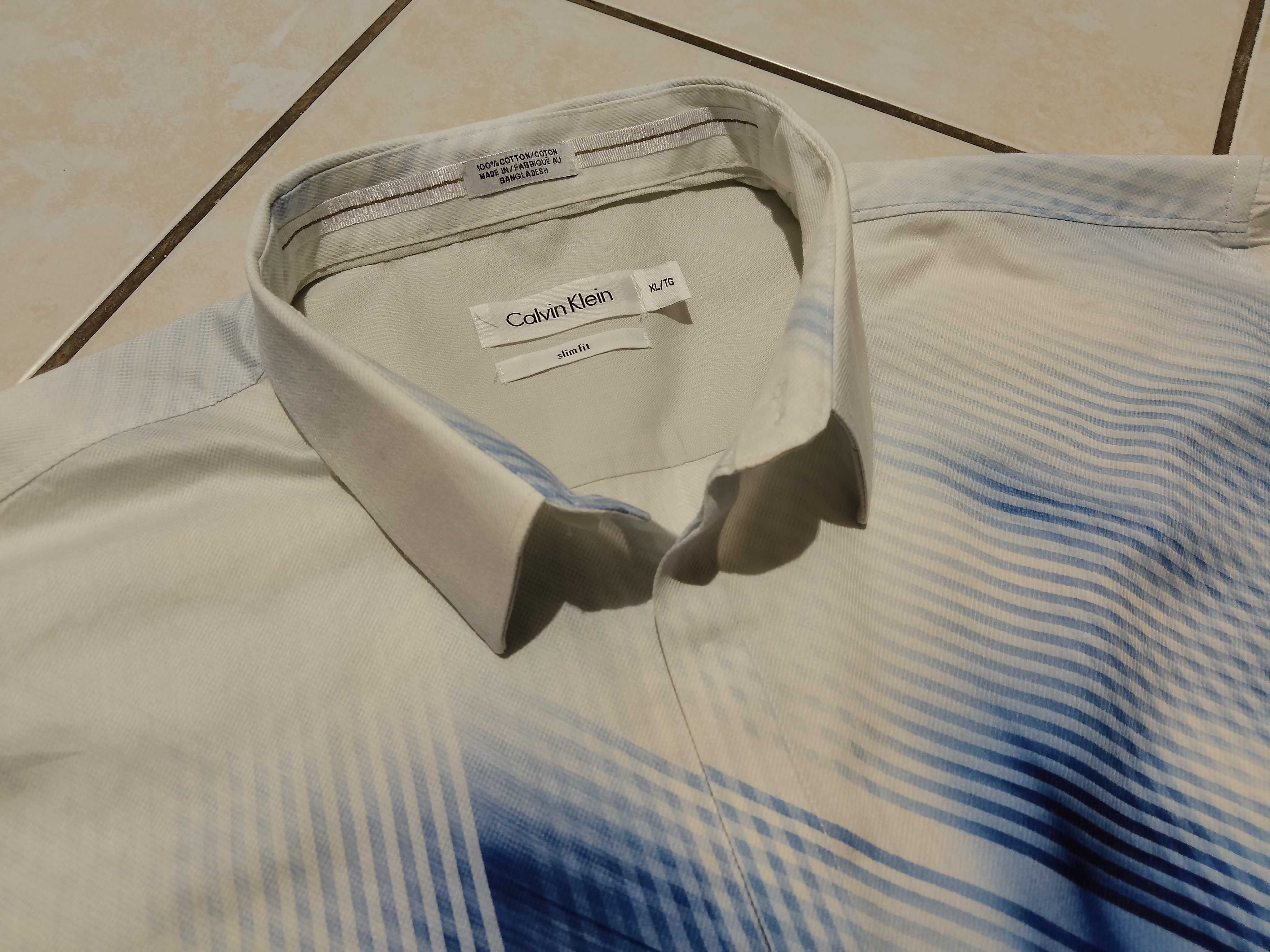 CALVIN KLEIN USA - NOWA! z LOGO Markowa Koszula Męska rozmiar XL