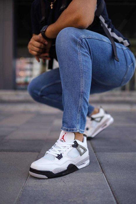 Унисекс кожаные кроссовки Nike Air Jordan 4 Retro найк аир джордан 4