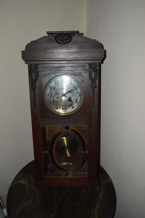 zegar ścienny stary duzy wiszący wahadłowy antyk retro wysokosc 84 cm