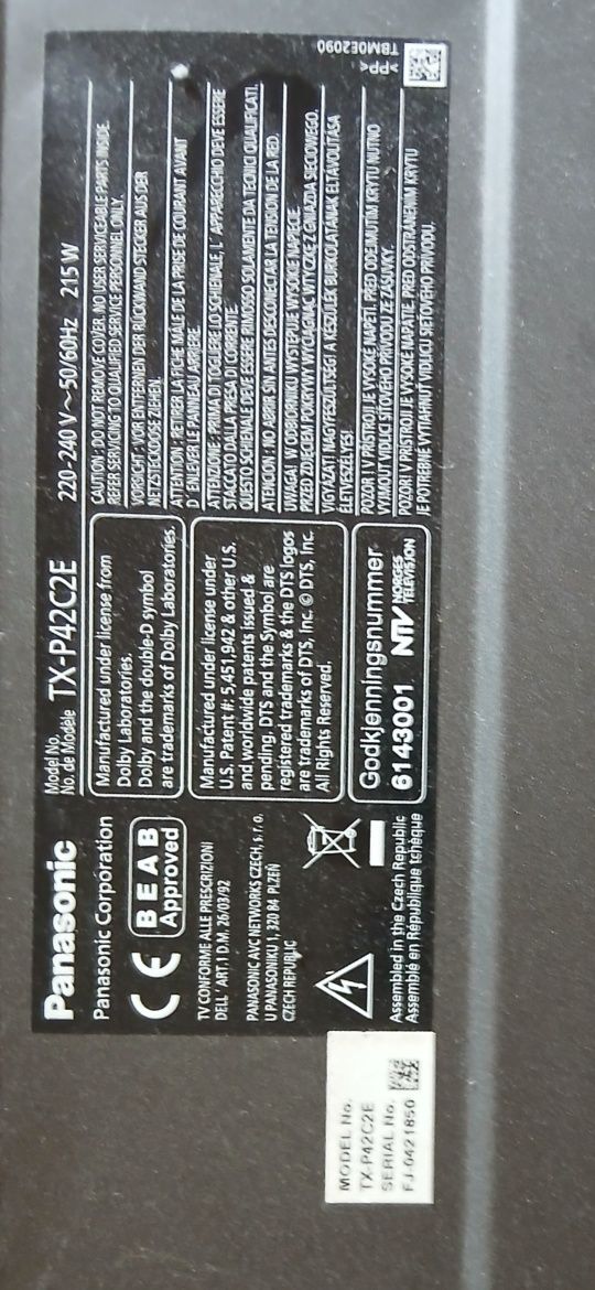 Telewizor Samsung plasma + dekoder nowy .