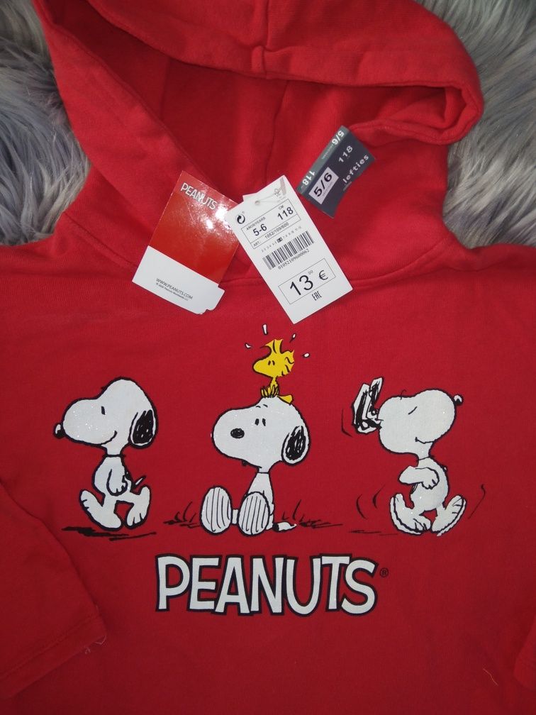 Bluza Peanuts Snoopy 118 cm piękna nowa z metką