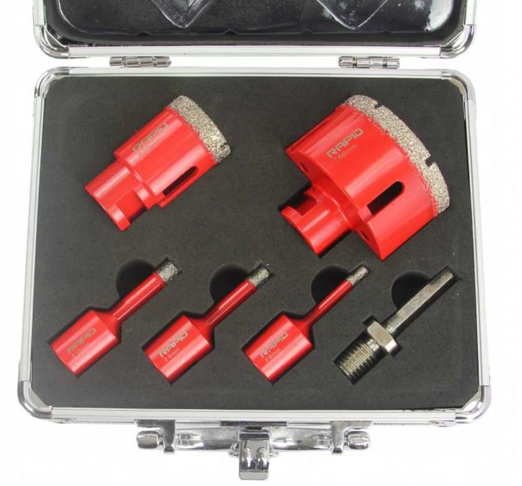 Zestaw otwornic do płytek diamentowe Rapid M14 otwornice 6-68mm