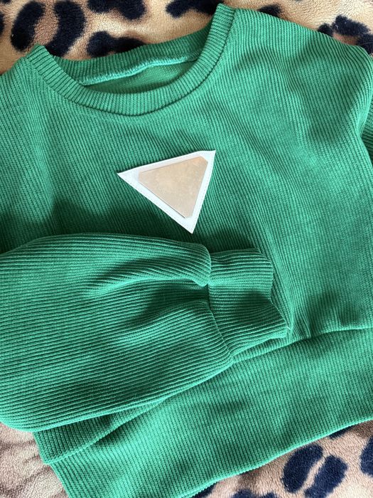 Костюм дитячий з тканини рубчик ярко зеленого кольору