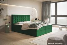 Łóżka Łóżko kontynentalne bed pikowane COSTA 160x200 180x200 materac