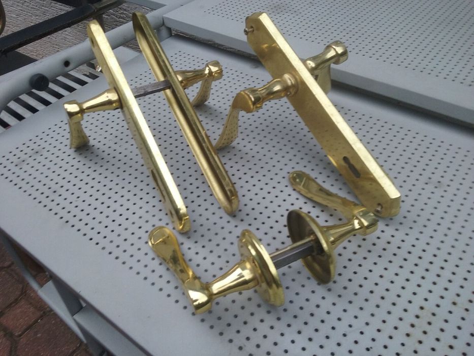 Klamki mosiężne 3 komplety