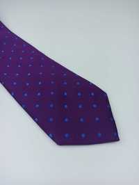 Charles Tyrwhitt fioletowy jedwabny krawat w groszki kropki wa72