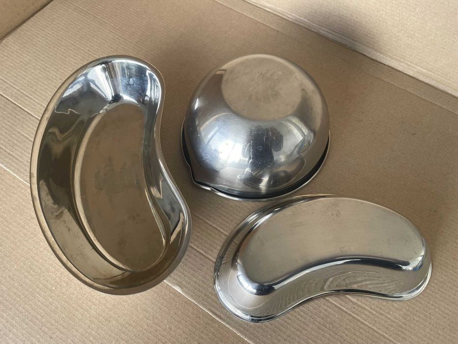 MINCHIN – conjunto de recipientes cirúrgicos vintage, em inox.