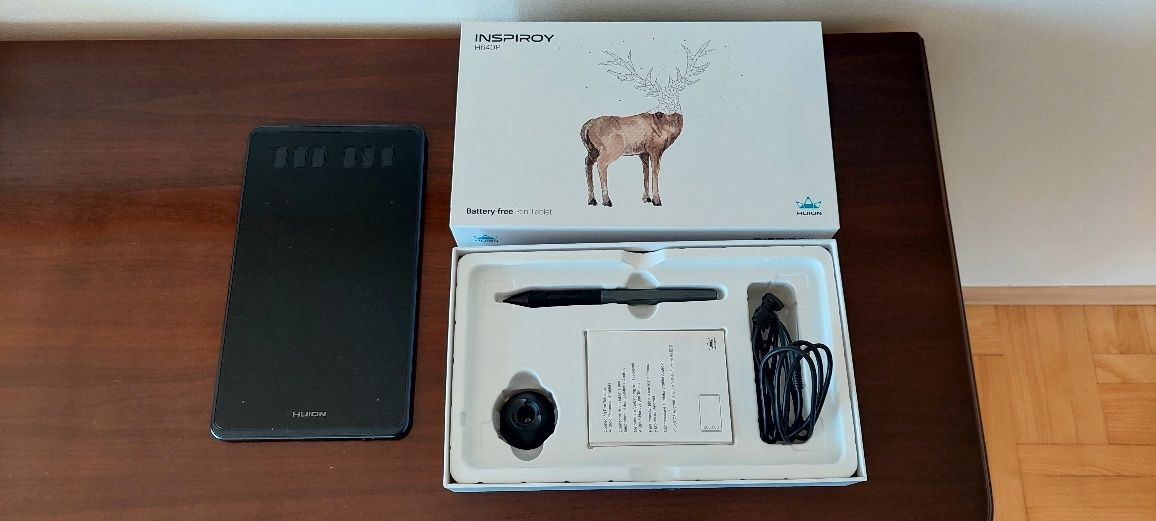 Tablet graficzny huion h640p inspiroy, komplet