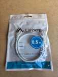 Kabel krosowy patchcord F/UTP kat.6 0,5m szary! LANBERG