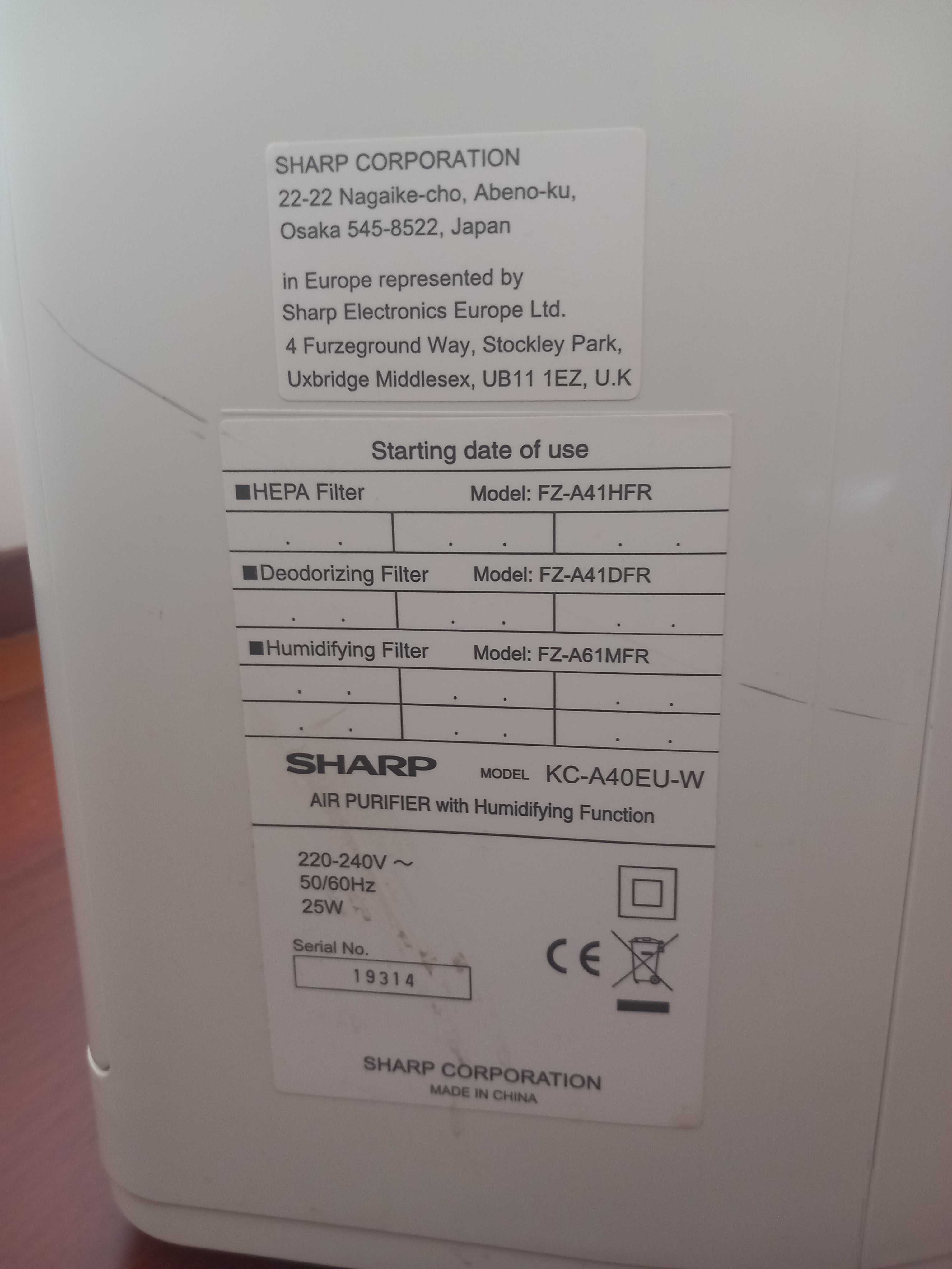 Oczyszczacz powietrza Sharp