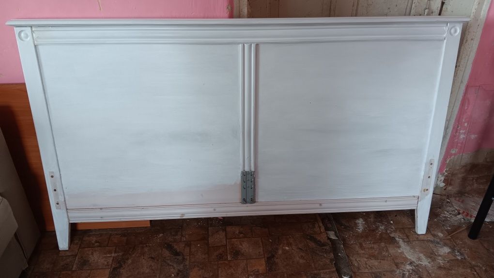 Łóżko sypialniane ikea białe drewniane z materacem 160x200 z transport