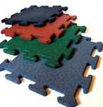 Puzzle gumowe mata podłoga nawierzchnia szara 20mm 40x40x 2cm